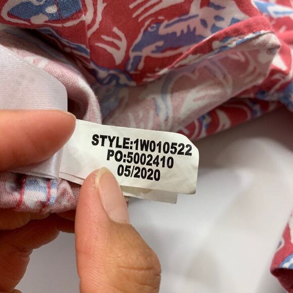 Vineyard Vines Shirt Mens M Melon Classic Fit Tucker Button Down Stretch Cotton - Picture 7 of 10